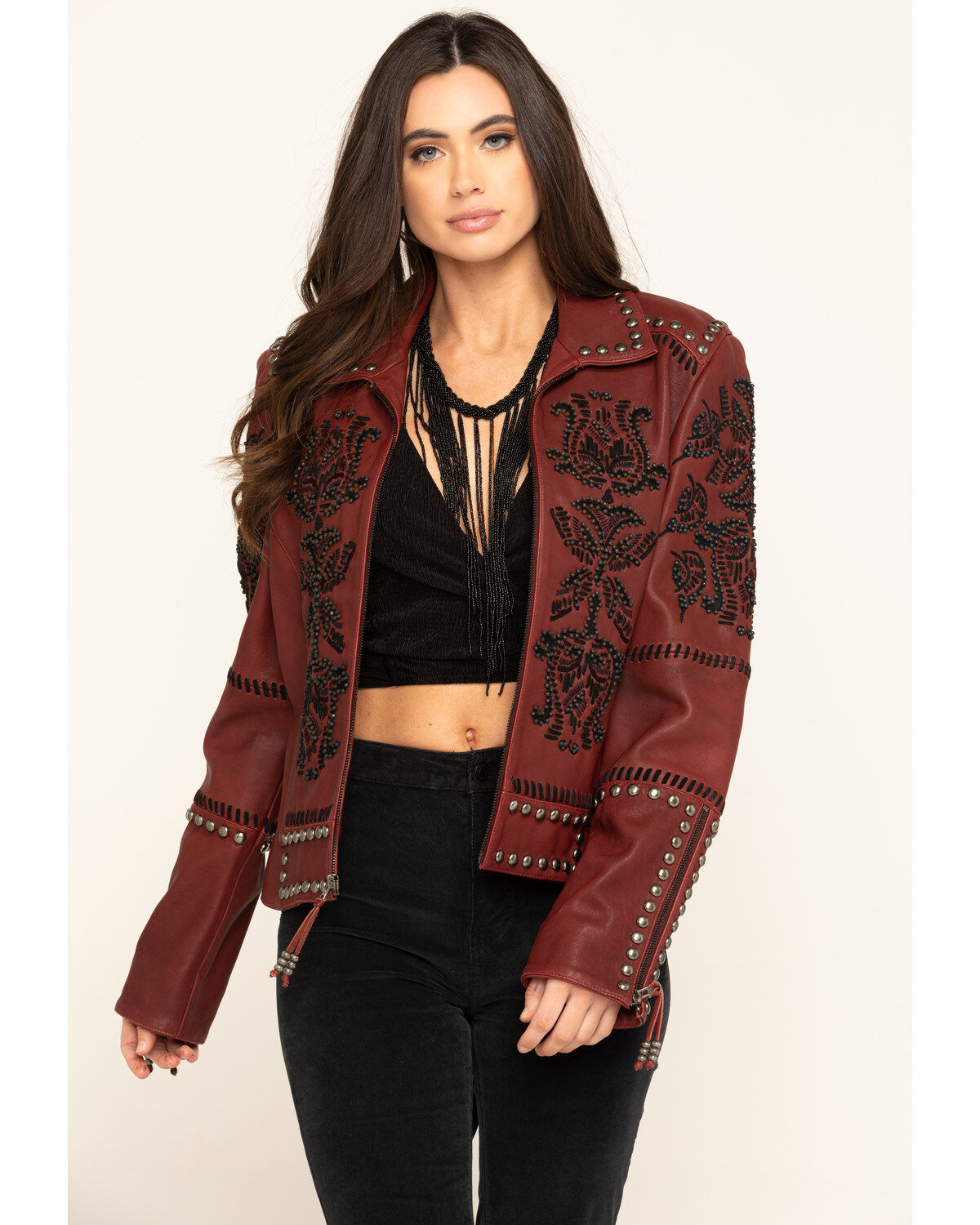 Image #1 - Double D Ranch Women's Oxblood Tasajulillo Jacket , , hi-res