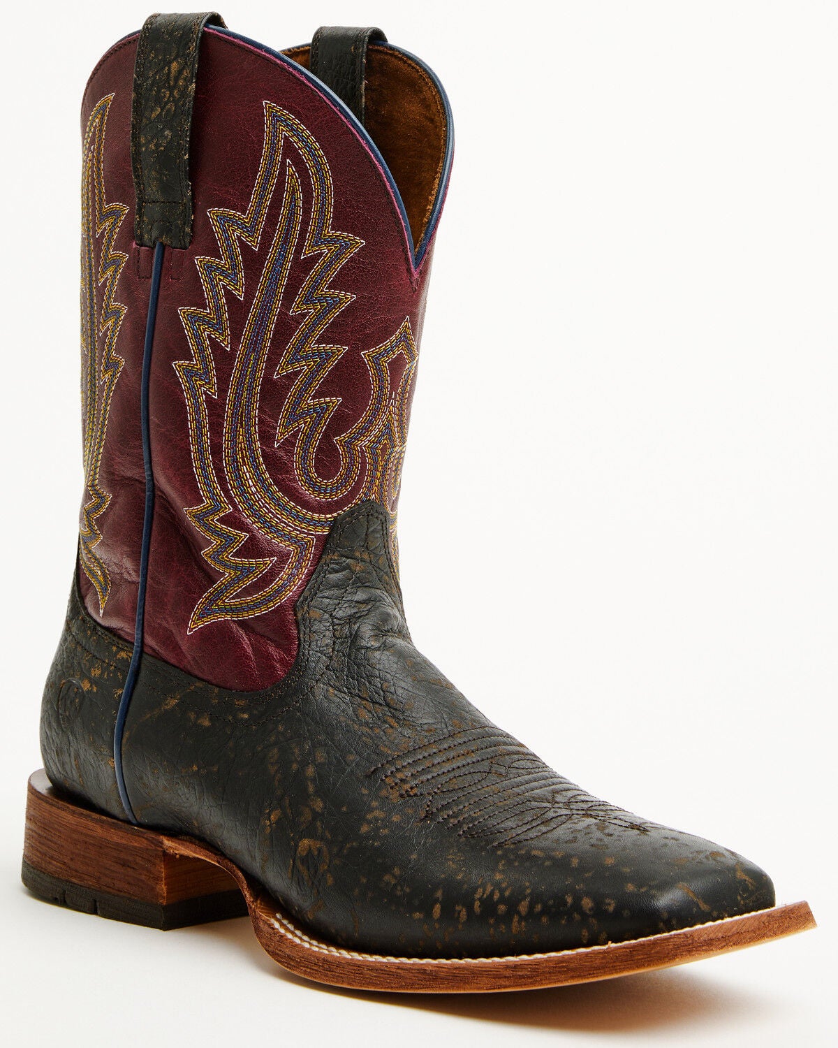 Ariat Men's County Roads Western Boots - Broad Square Toe, Brown, hi-res