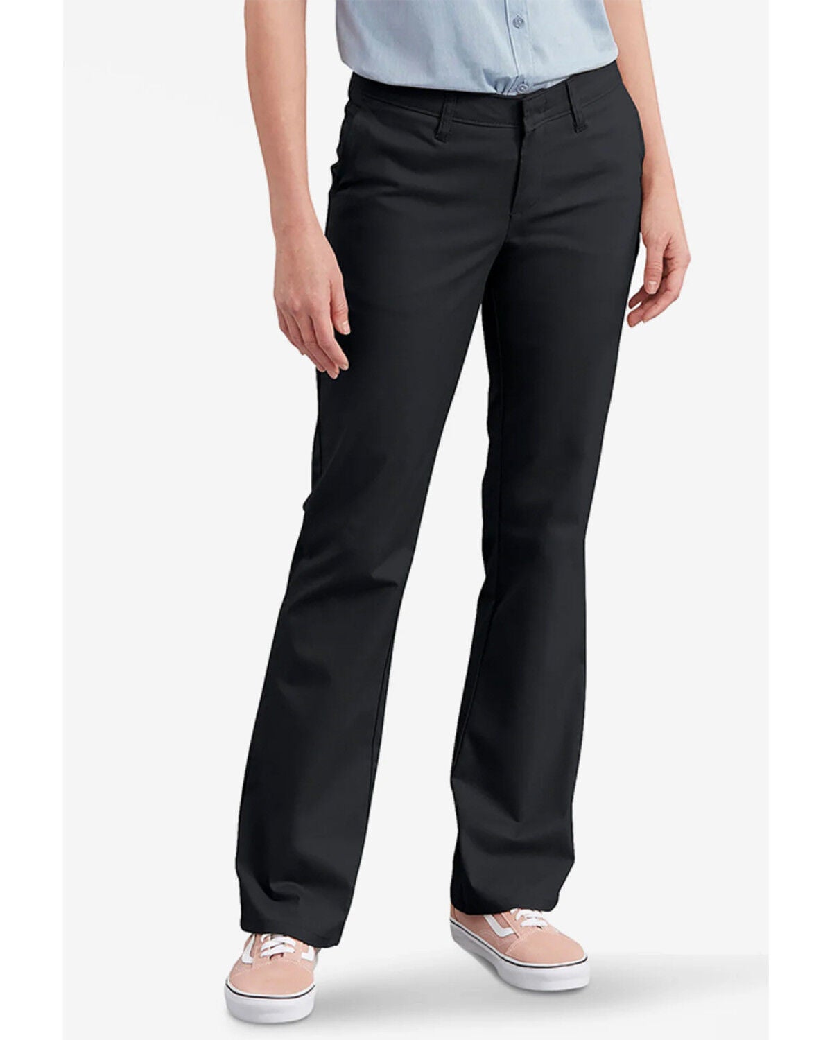 Dickies Women's FLEX Slim Fit Bootcut Pants, Black, hi-res