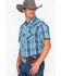 Image #3 - Rock & Roll Denim Men's Crinkle Plaid Print Snap Short Sleeve Western Shirt, , hi-res