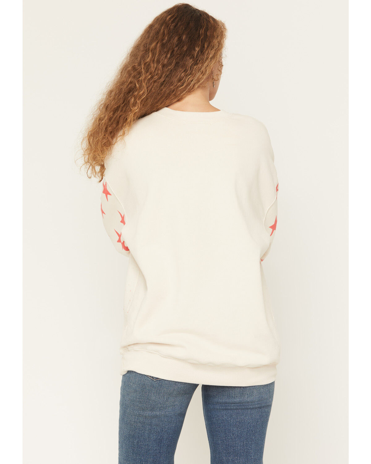 Image #4 - Day Dreamer Women's Rodeo Star Graphic Crewneck Sweatshirt, White, hi-res