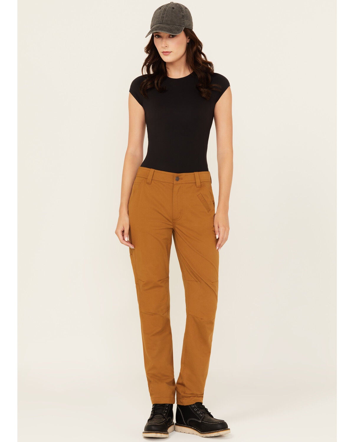 Lucky Brand Workwear Women's Canvas Carpenter Work Pants, Bronze, hi-res