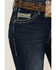 Image #4 - Rock & Roll Denim Women's Dark Wash Mid Rise Embroidered Bootcut Stretch Denim Jeans, Dark Wash, hi-res