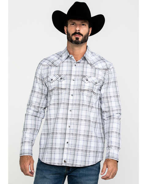 Image #1 - Cody James Men's Ghost Rider Plaid Long Sleeve Western Shirt , , hi-res