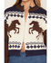 Image #3 - Sadie & Sage Women's Horse Zip-Up Sweater, Brown, hi-res