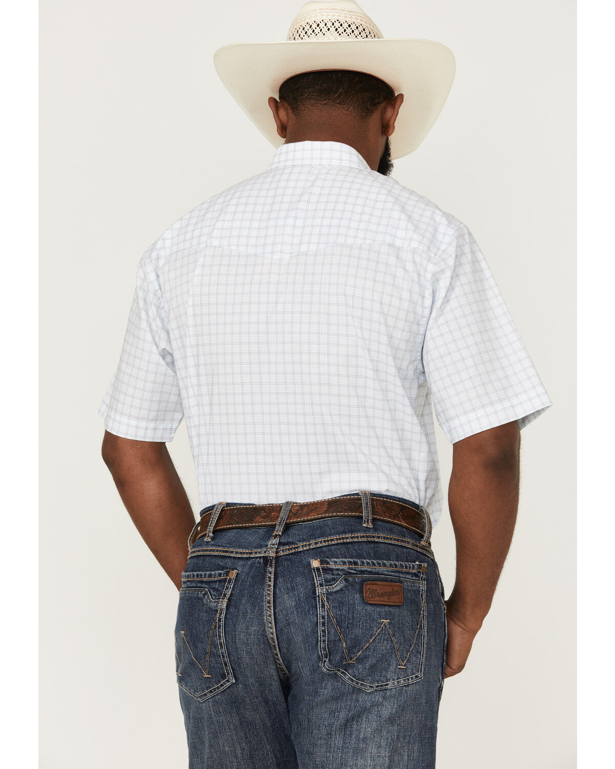 Image #4 - Resistol Men's Milton Small Check Plaid Short Sleeve Button Down Western Shirt, , hi-res