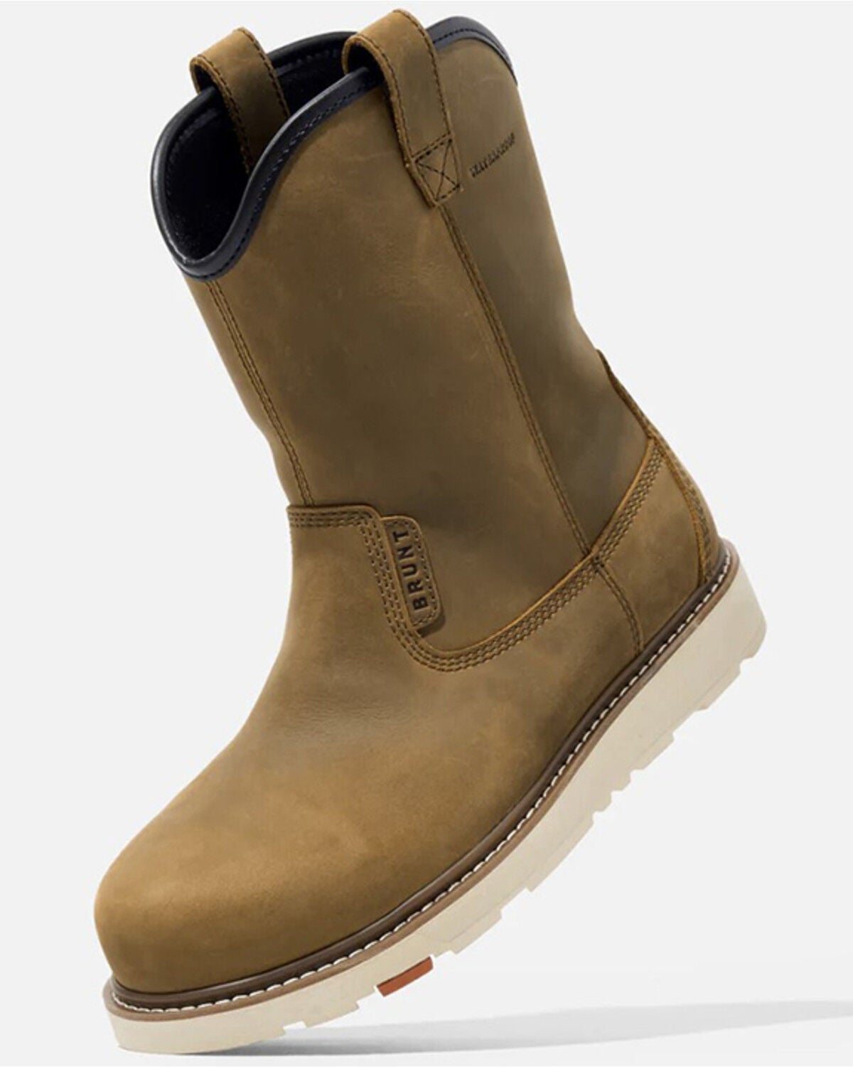 Image #3 - Brunt Workwear Men's Bolduc Waterproof Pull-On Work Boots - Composite Toe, Brown, hi-res