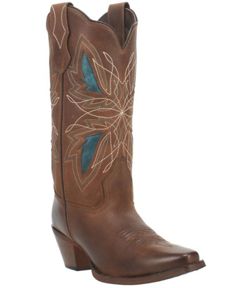 Laredo Women's Flutterby Western Boots - Square Toe, Brown, hi-res