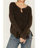 Free People Women's Monterey Thermal Long Sleeve Shirt, Black, hi-res