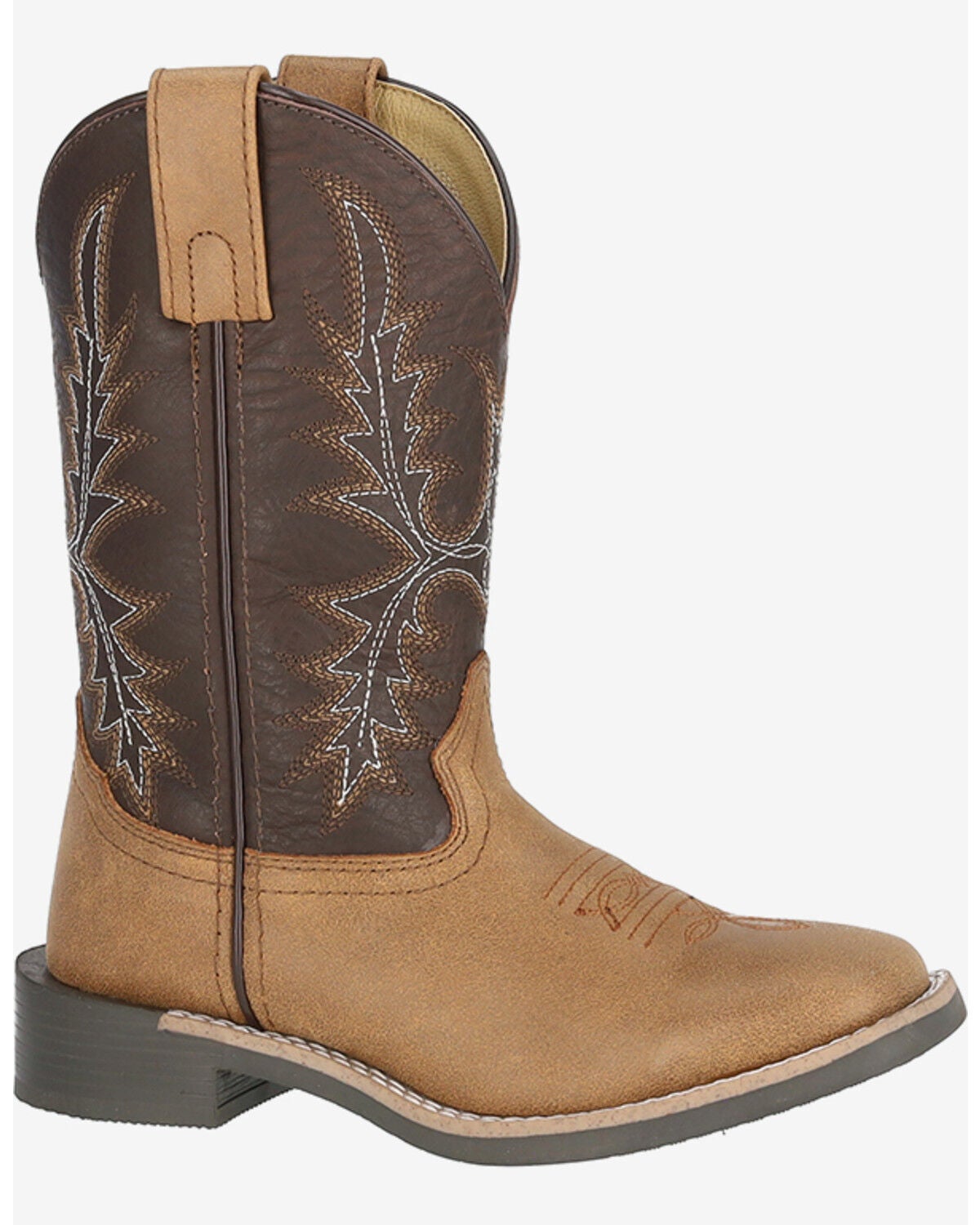 Image #2 - Smoky Mountain Boys' Adobe Western Boots - Broad Square Toe, Brown, hi-res
