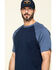 Image #4 - Hawx Men's Navy Midland Short Sleeve Baseball Work T-Shirt - Tall , Navy, hi-res