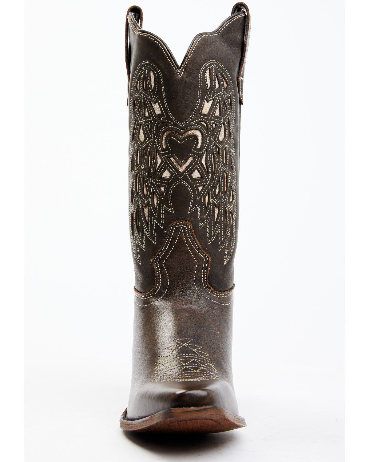 Image #4 - Laredo Women's Heart Angel Wing Cowboy Western Boot - Snip Toe, Dark Brown, hi-res