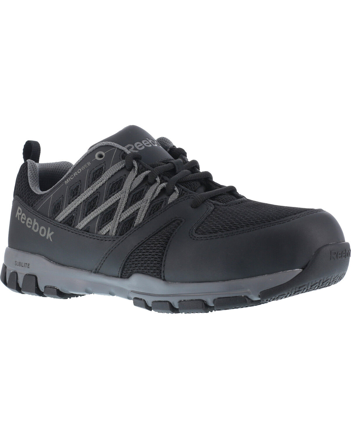 Reebok Men's Leather with MicroWeb Athletic Oxfords - Steel Toe | Boot Barn