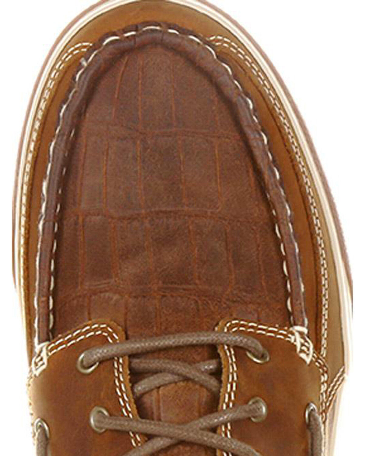 Image #6 - Durango Men's Brown Music City Gator Emboss Boat Shoes , , hi-res