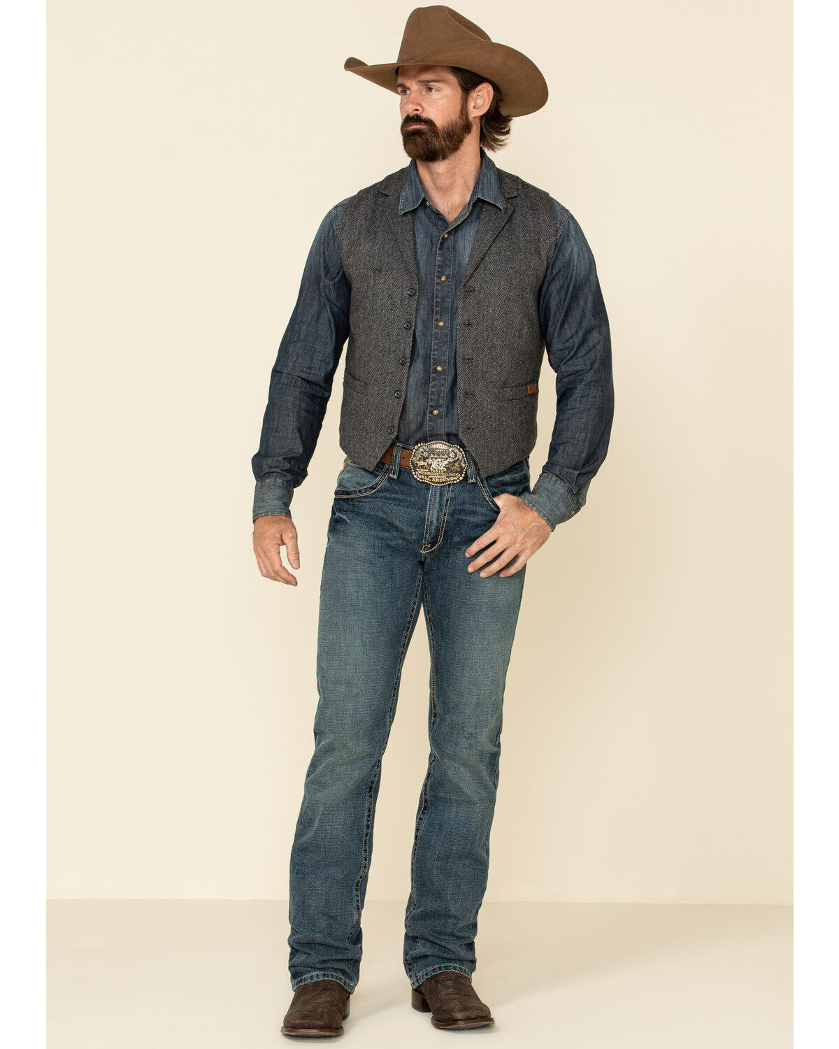 Image #2 - Outback Trading Co. Men's Jessie Vest, Charcoal, hi-res