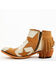 Caborca Silver by Liberty Black Women's Sybil Star Fringe Booties - Round Toe, Tan, hi-res