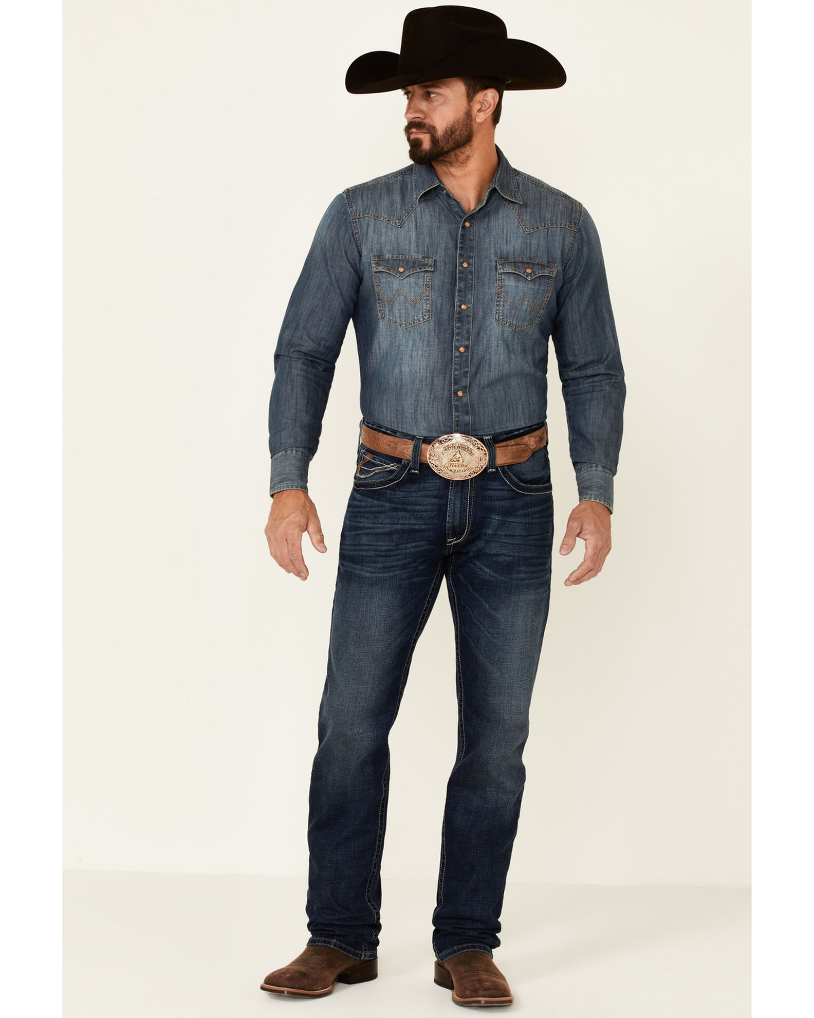 Ariat Men s M4 Barstow Denali Dark Wash Stretch Relaxed Straight Jeans