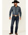 Image #1 - Ariat Men's M4 Barstow Denali Dark Wash Stretch Relaxed Straight Jeans, Blue, hi-res