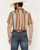 Image #4 - Cody James Men's Southwestern Stripe Print Short Sleeve Button-Down Stretch Western Shirt, Brown, hi-res