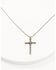 Image #2 - Cody James Men's Two-Toned Textured Cross Necklace, Multi, hi-res