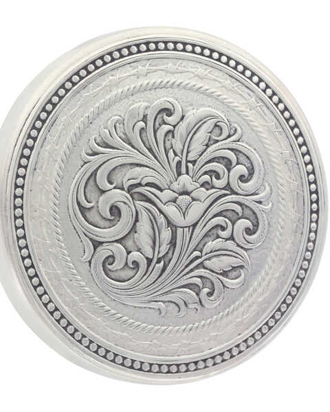 Image #1 - Montana Silversmiths New Traditions Stars and Barbed Wire Snuff Lid, Silver, hi-res