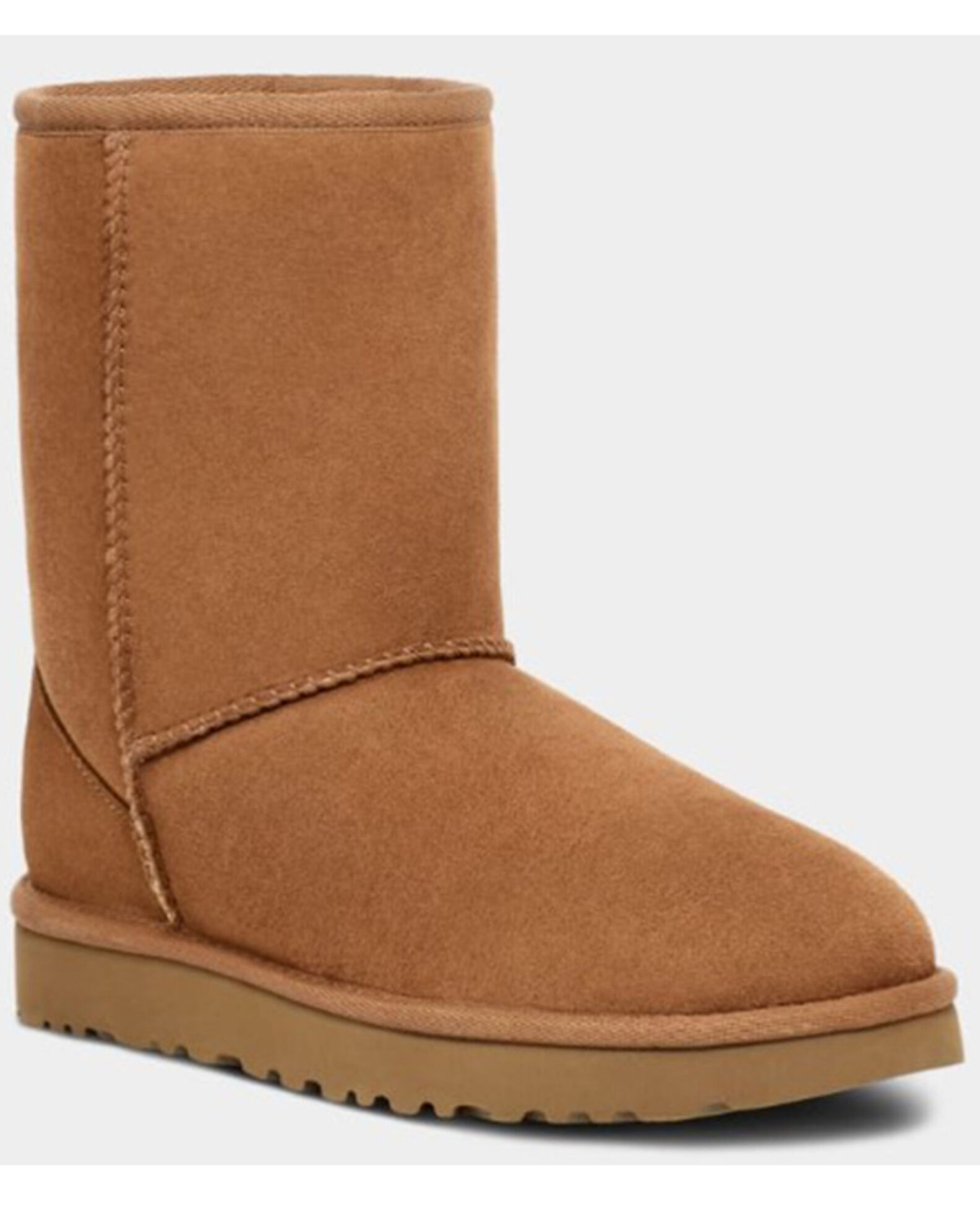 UGG Women's Classic Short Water-resistant Leather Boot in Brown