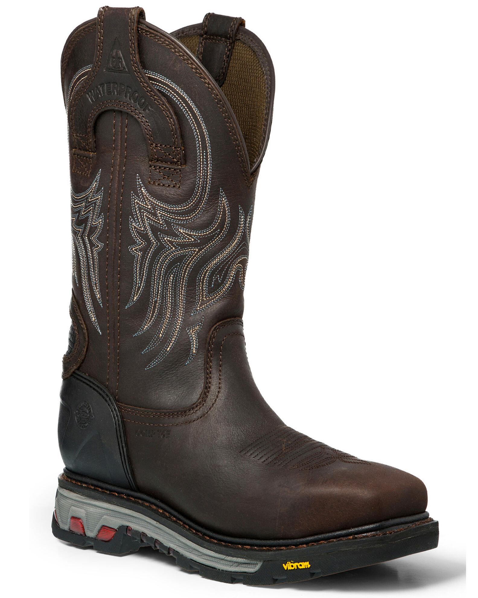 Justin vibram work boots shop