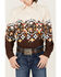 Panhandle Boys' Southwestern Border Print Long Sleeve Snap Shirt, Natural, hi-res