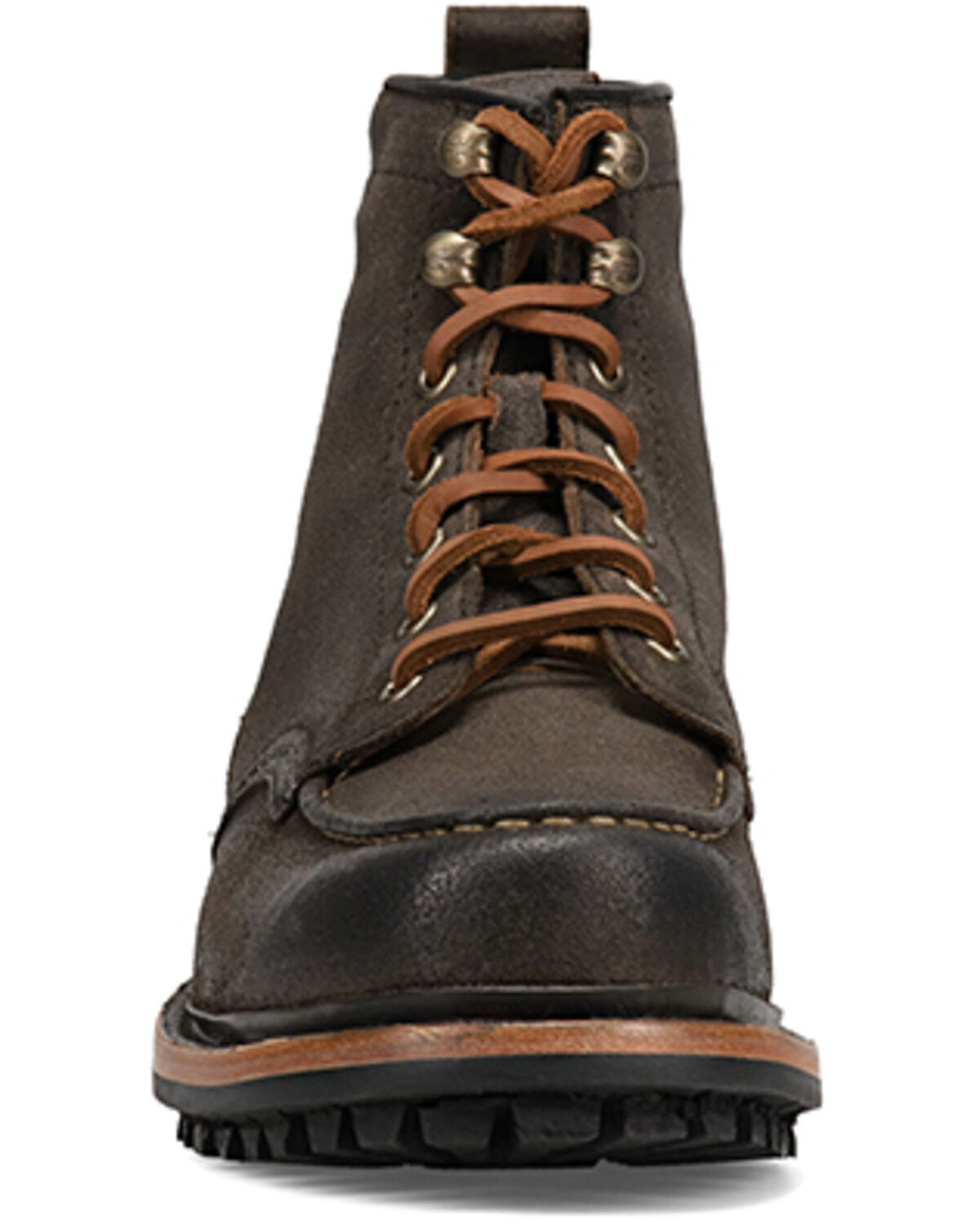Image #4 - Frye Men's Hudson Lace-Up Work Boot - Moc Toe, Chocolate, hi-res