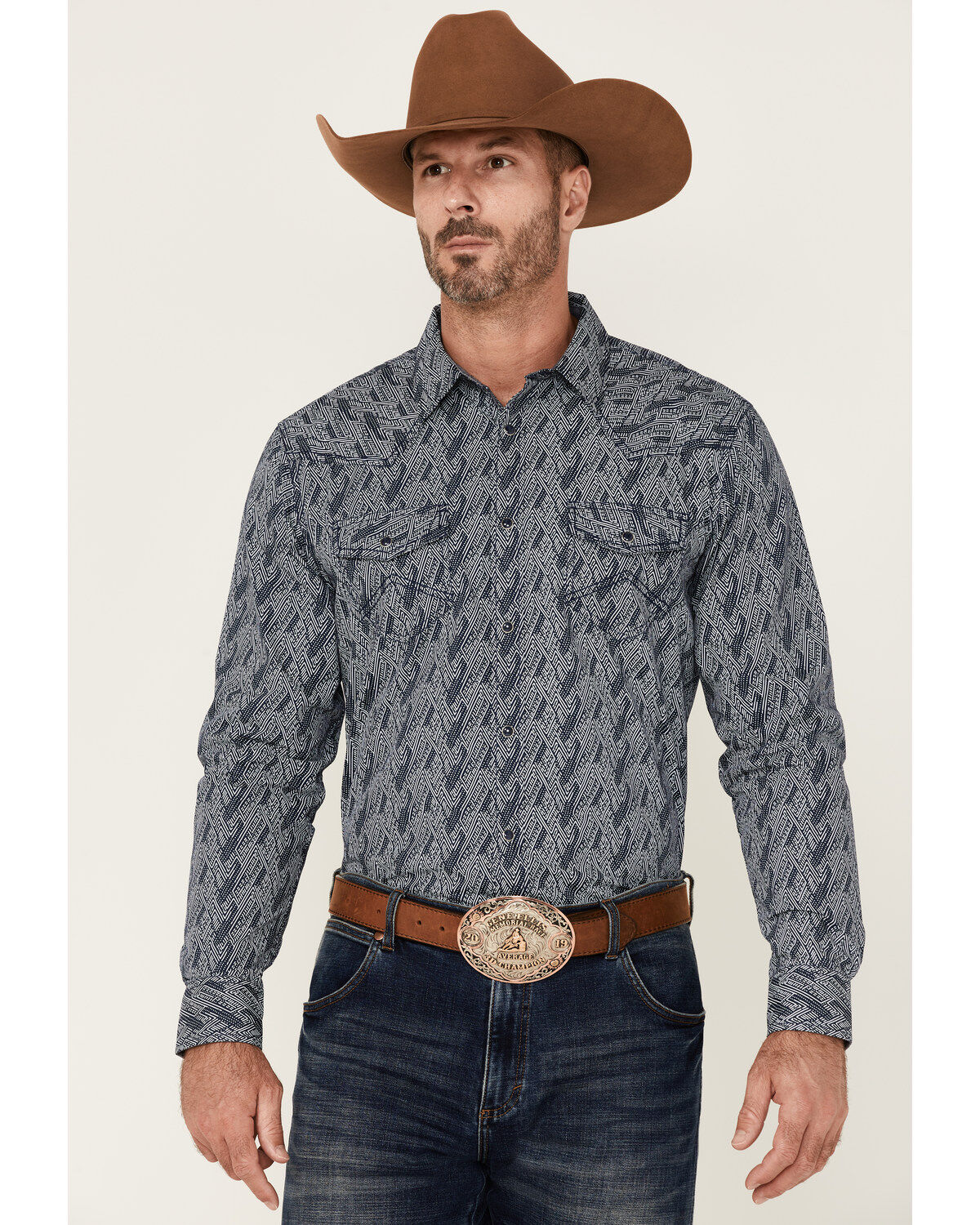 Image #1 - Cody James Men's Pacific Southwestern Print Long Sleeve Snap Western Shirt, , hi-res