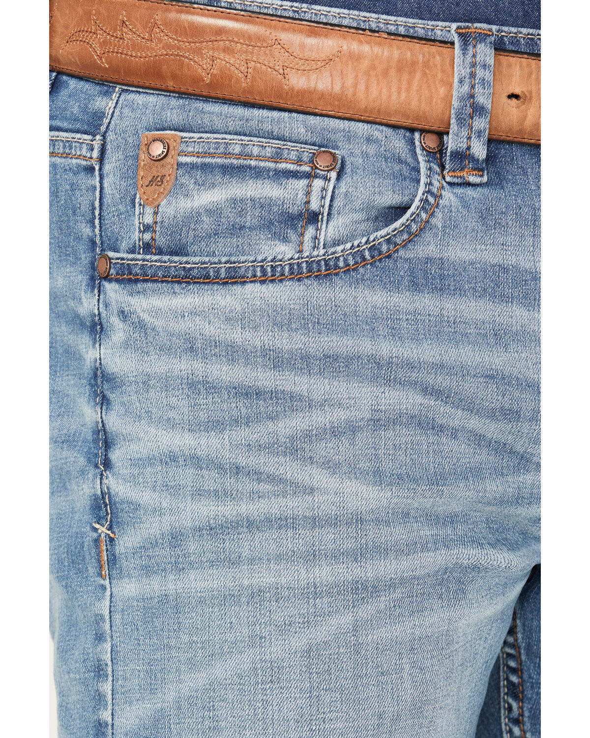 Moonshine Spirit Men's Legend Light Wash Slim Straight Moonshine Spirit Men's Legend Light Wash Slim Straight