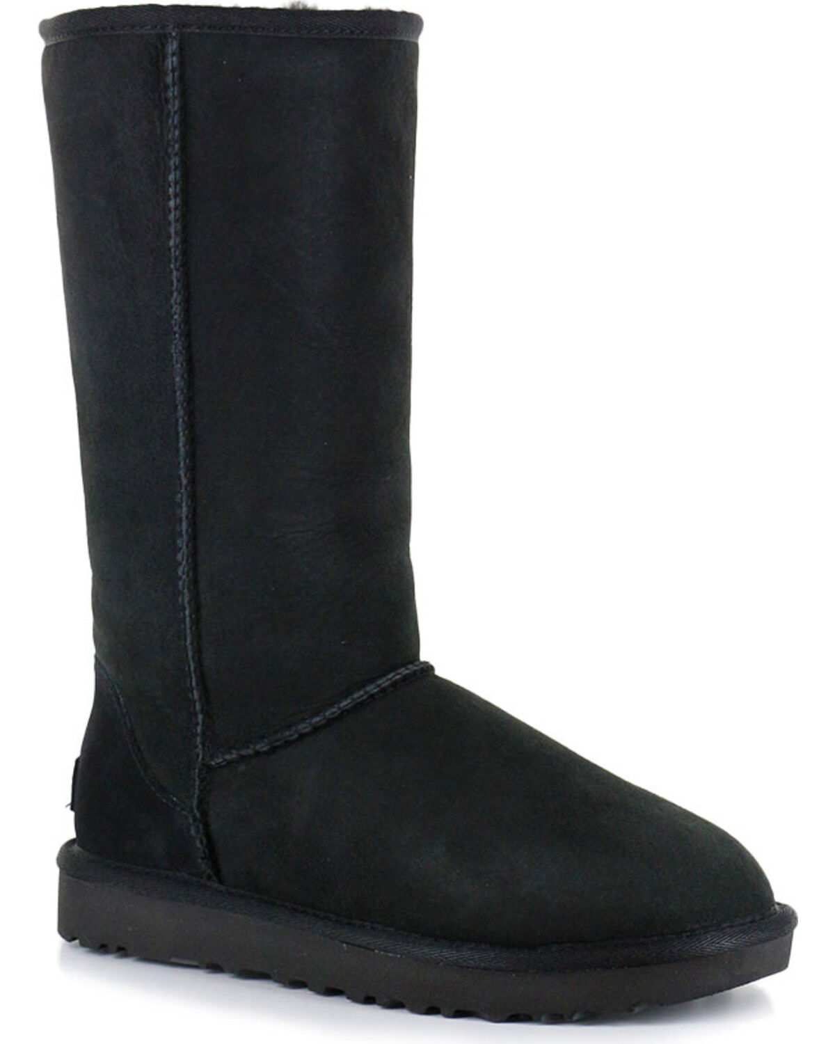 black leather uggs womens