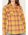 Image #3 - Wrangler Retro Women's Boot Barn Exclusive Long Sleeve Snap Flannel Shirt, Mustard, hi-res
