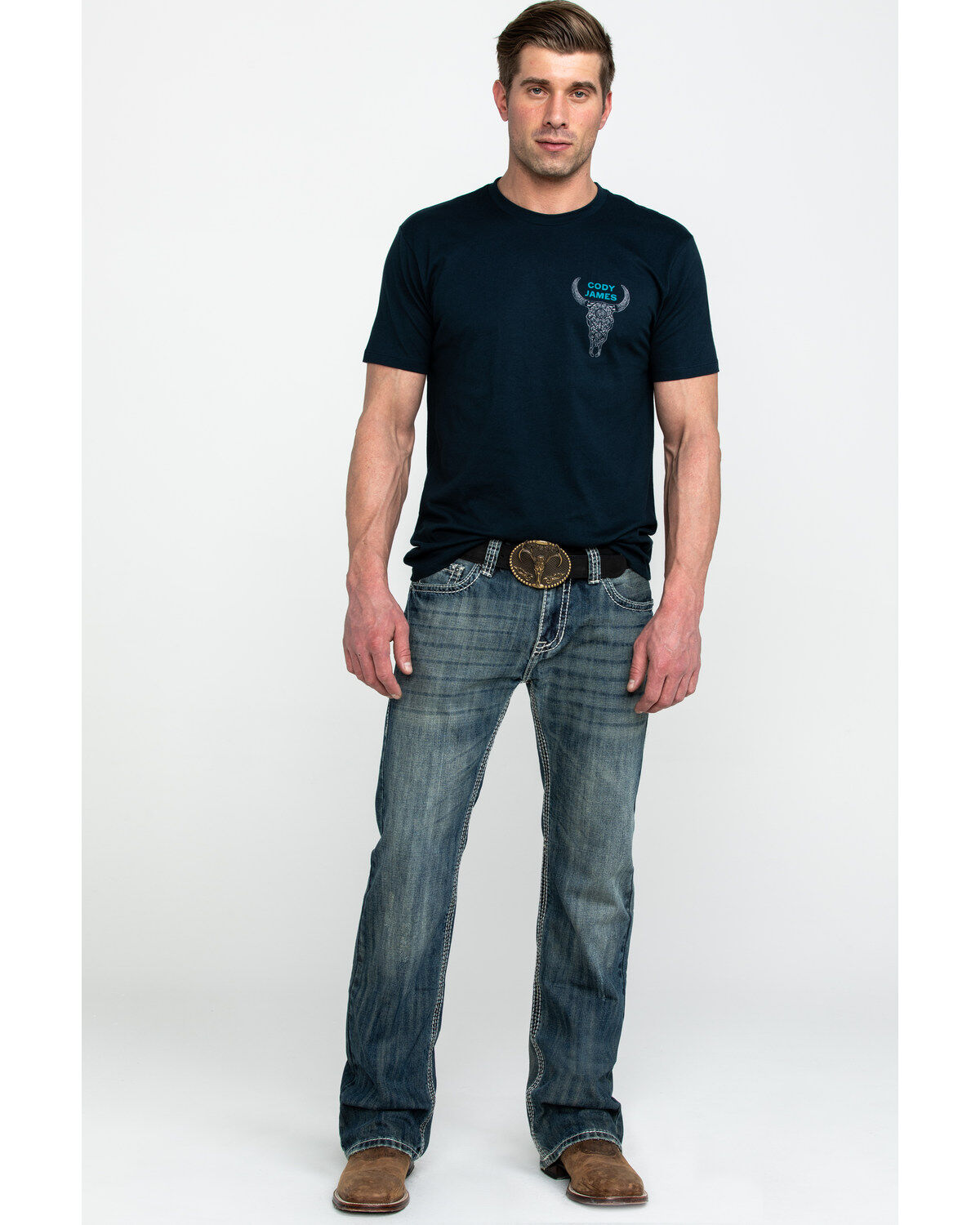 mens jeans and cowboy boots