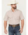 Image #1 - Ariat Men's Chapman Printed Short Sleeve Button-Down Western Shirt - Big, White, hi-res