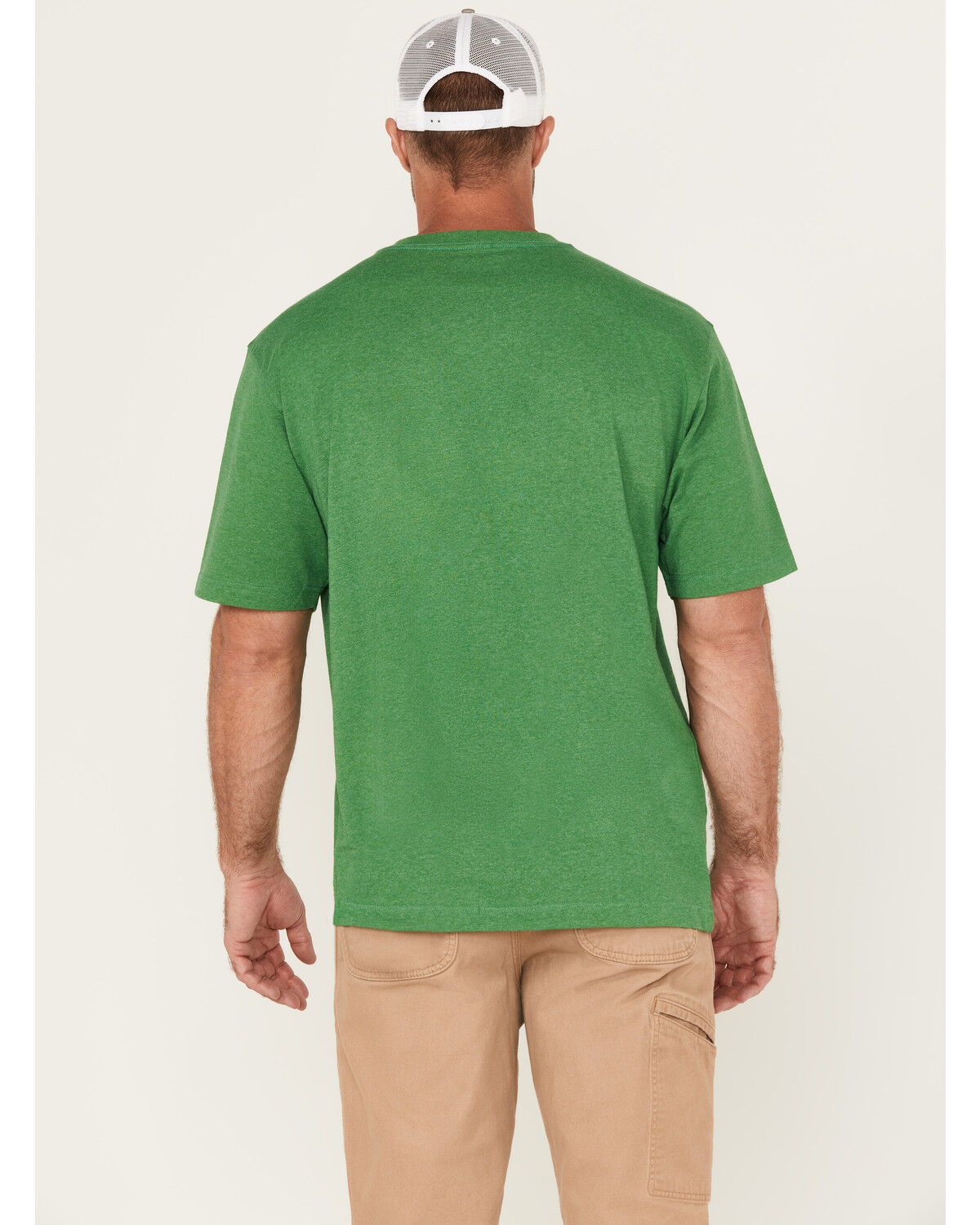 Image #4 - Carhartt Men's Loose Fit Heavyweight Short Sleeve Work T-Shirt, Loden, hi-res