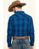 Image #2 - Cody James Men's Skedaddle Plaid Long Sleeve Western Shirt - Tall, Royal Blue, hi-res