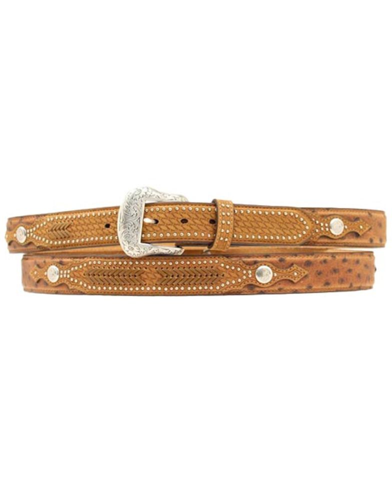 Nocona Men's Ostrich Underlay Western Belt Boot Barn