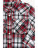 Wrangler Infant Boys' Plaid Print Long Sleeve Onesie, Red, hi-res