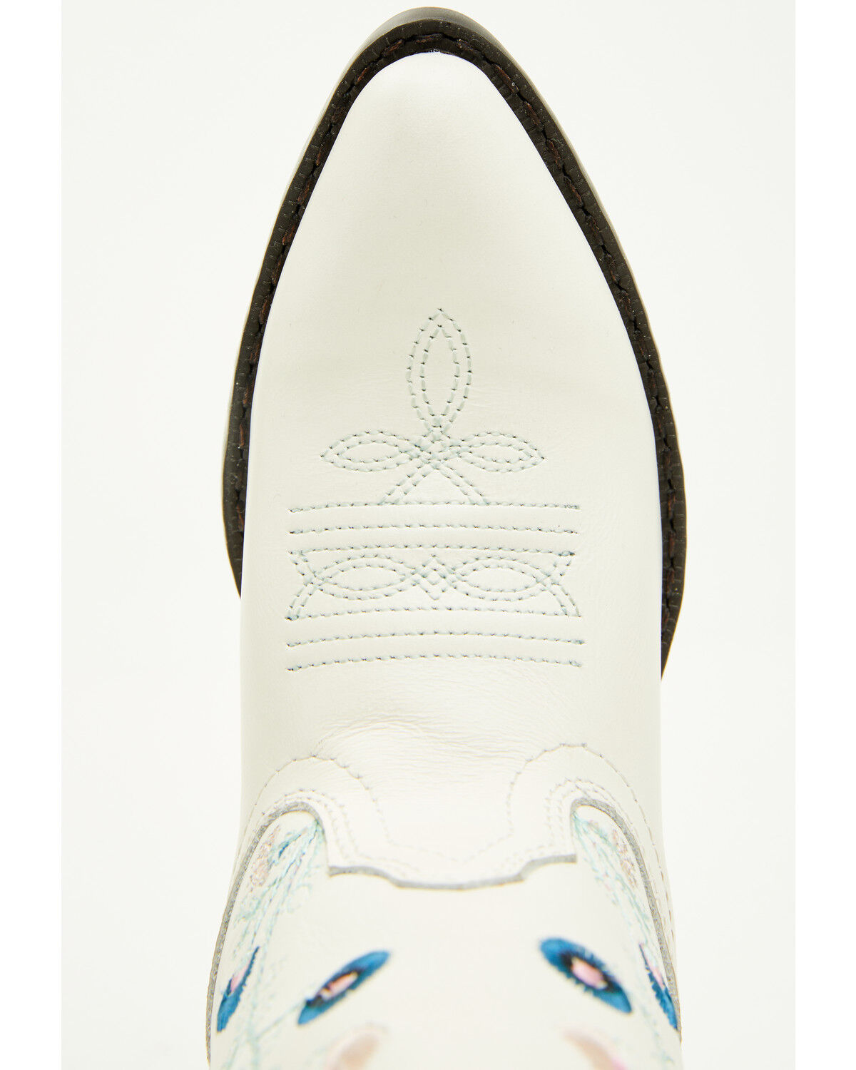 Image #6 - Shyanne Girls' Fleur Western Boots - Round Toe, White, hi-res
