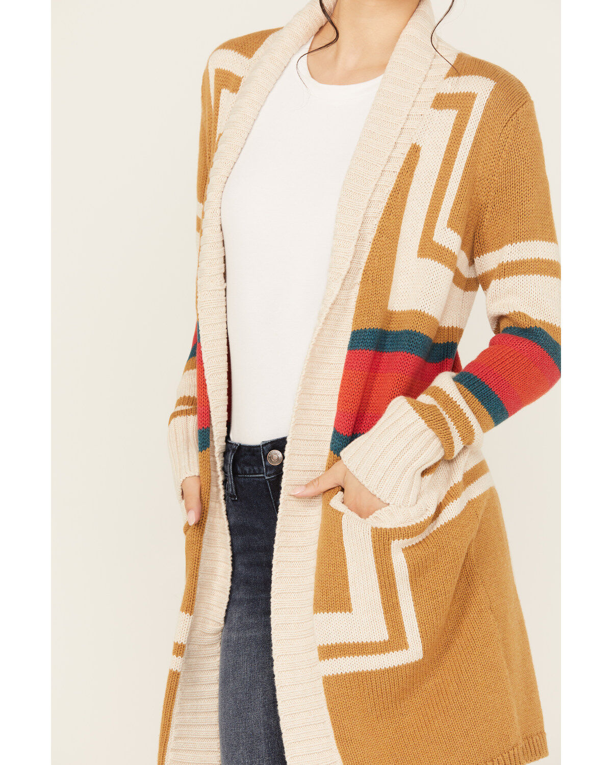 Image #3 - Pendleton Women's Harding Cardigan, Mustard, hi-res
