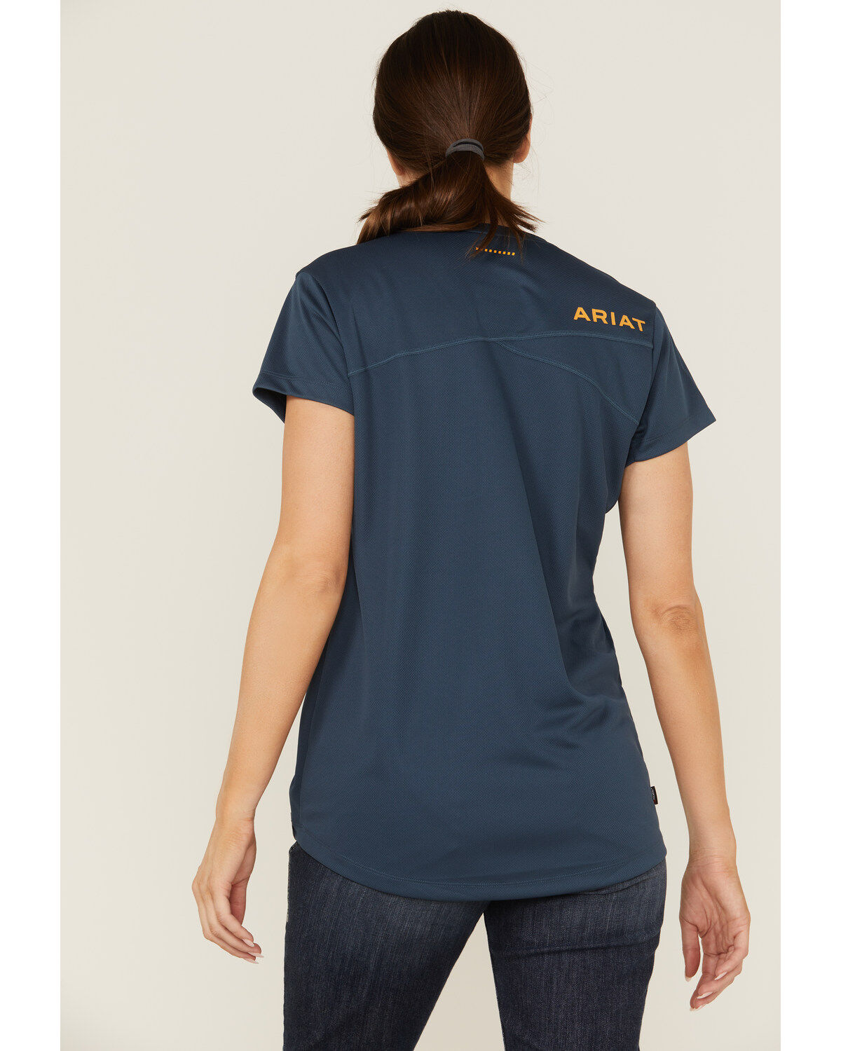 Image #4 - Ariat Women's Rebar Blue Polartec Elite All-Season Short Sleeve Work T-Shirt, Blue, hi-res