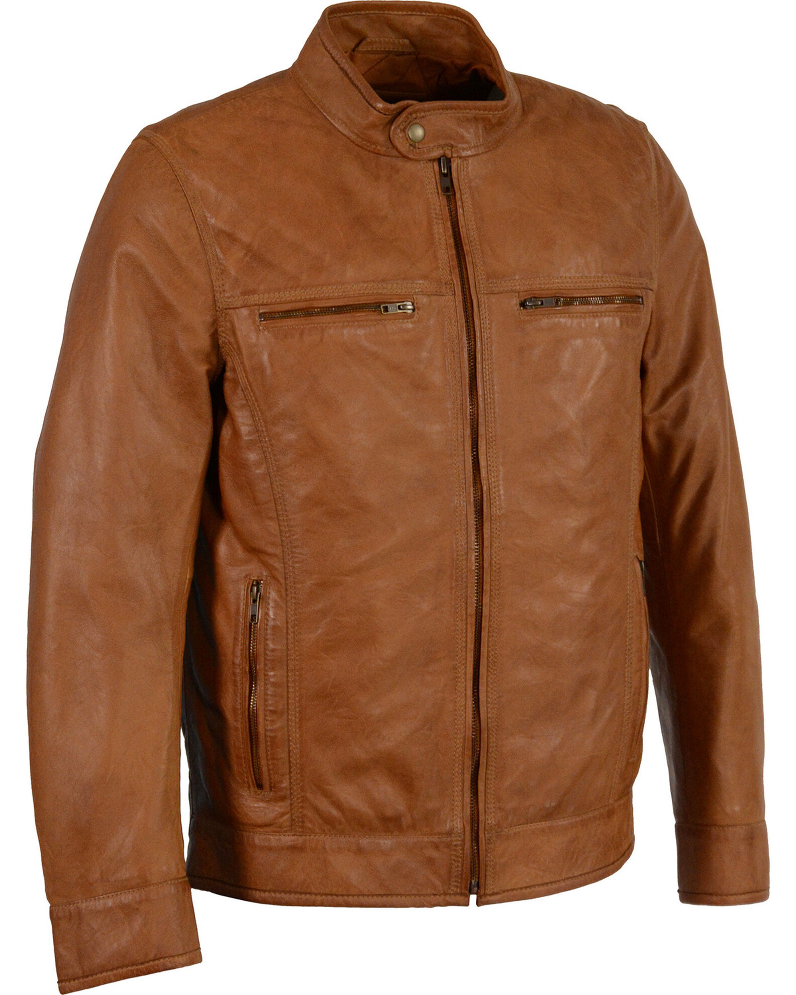 Milwaukee Leather Men s Zip Front Classic Moto Leather Jacket 3X