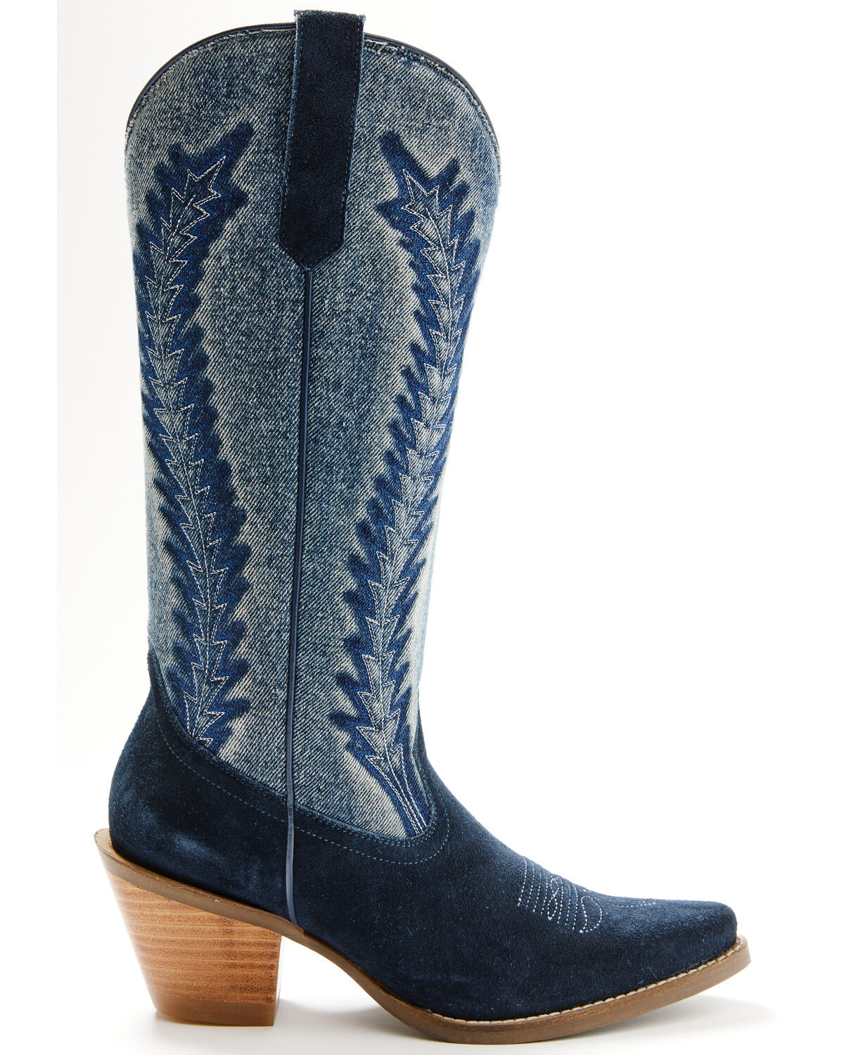 Image #2 - Idyllwind Women's Sawtelle Denim Tall Western Boots - Snip Toe, Navy, hi-res
