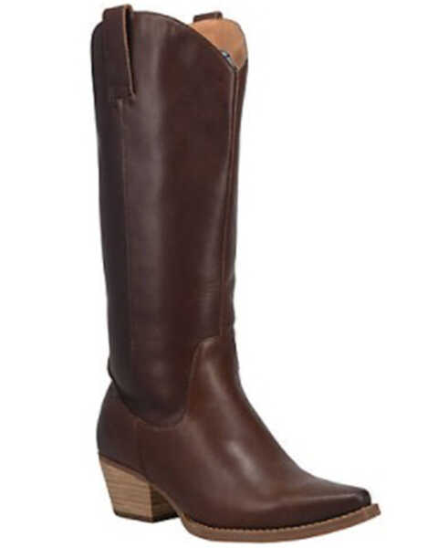 Dingo Women's Brown Bonanza Tall Leather Western Fashion Boot - Snip Toe , Brown, hi-res