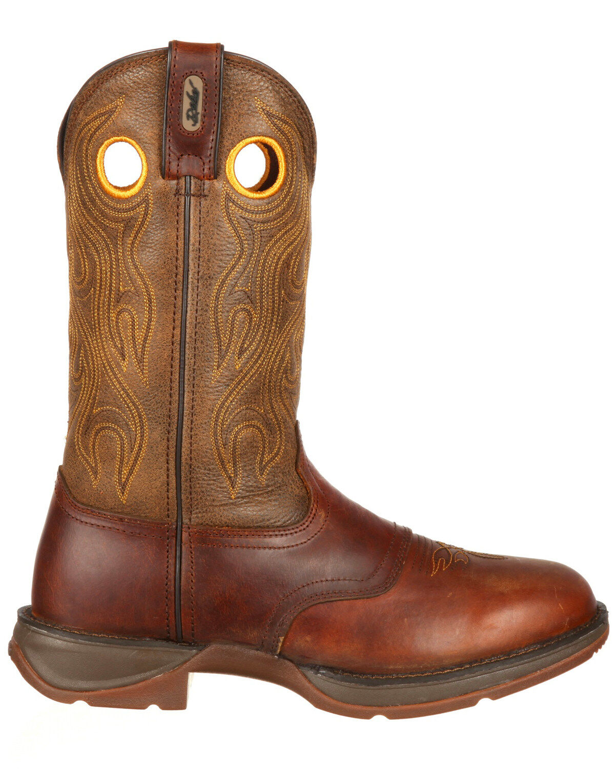 Image #2 - Durango Men's Rebel Saddle Western Boots, Brown, hi-res