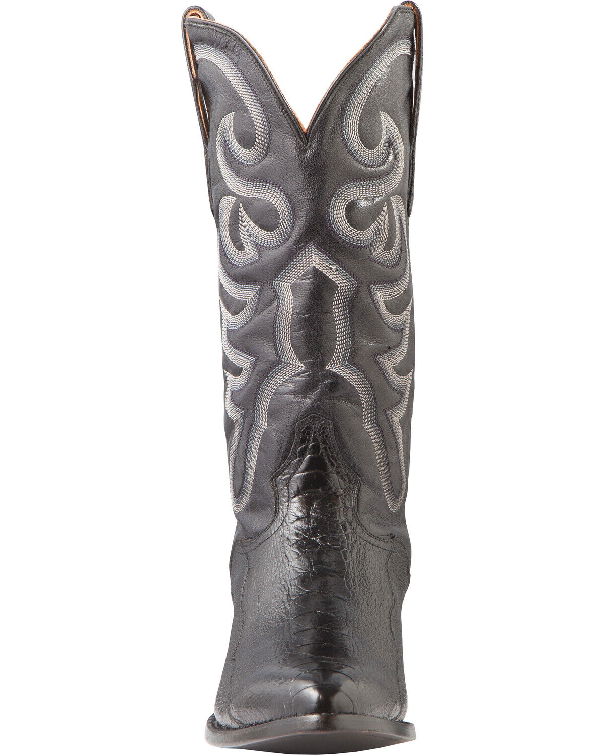 Image #4 - El Dorado Men's Handmade Ostrich Leg Western Boots - Round Toe, Black, hi-res