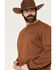 Image #2 - Cinch Men's Solid Logo Crewneck Sweatshirt, Brown, hi-res