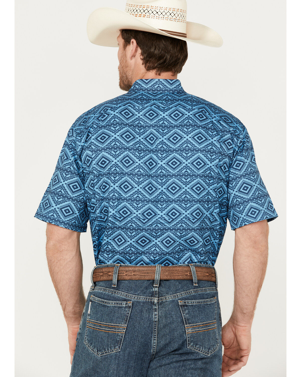Image #4 - Ariat Men's VentTEK Geo Print Classic Fit Short Sleeve Shirt, , hi-res