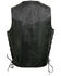 Image #2 - Milwaukee Leather Men's Classic Side Lace Biker Vest, Black, hi-res